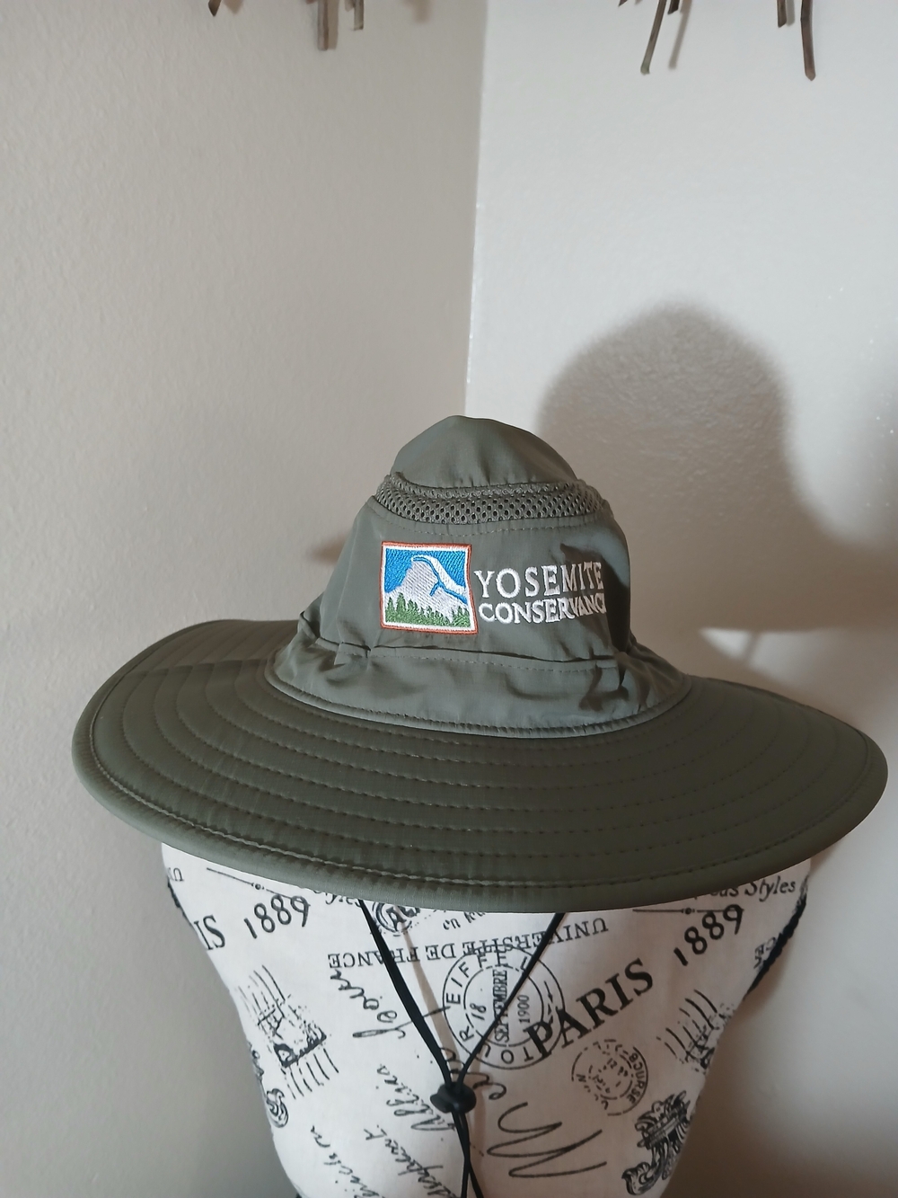 Port Authority Olive and Black Sun Hat with Insect-Repel Label